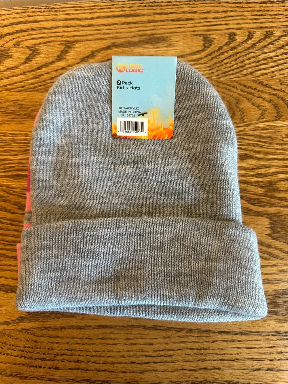 Pink Striped Kids Beanie Hat